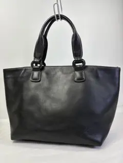 キタムラ（Kitamura）黒いレザー　トートバッグ　ブラック　ハンドバッグ