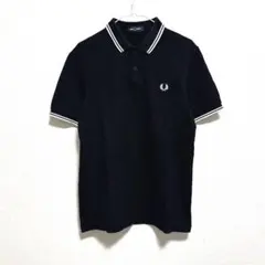 ケンゾー パリス 半袖ポロシャツ K FIT 黒白 虎ワッペン 綿100% 春夏 