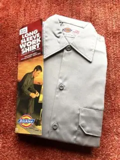 デッドストックDickies ロングスリーブ ワークシャツ グレーのサムネイル