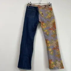 90s TRU SUPPLY トゥルーサプライ　和柄　フレアパンツ 90s TRU SUPPLY トゥルーサプライ 和柄 フレアパンツ - メルカリ