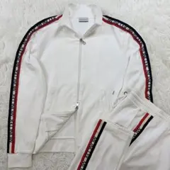 【美品/鑑定済】モンクレール ジャージ セットアップ サイドライン ホワイト Mのサムネイル