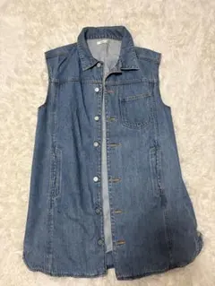 MOUSSY デニムベスト ノースリーブシャツ インディゴ サイズ2のサムネイル