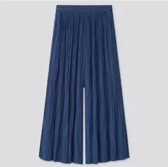 ユニクロ UNIQLO ワッシャーサテンスカートパンツ ブルー XL 春服