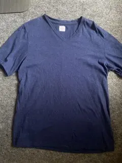 美品EDIFICE ☆Vネック Tシャツ ネイビー M 日本製のサムネイル