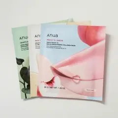 新品　Anua アヌア コラーゲンマスクパック 3種　ライス　桃　ドクダミ