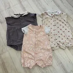 コットンロンパース3点セット