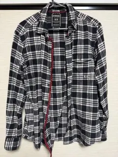 M'CREGOR ブラック/ホワイトチェック Lサイズ シャツ