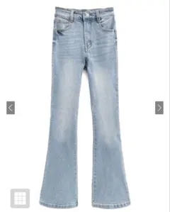 ハイウエストフレアデニムパンツ cu498 Sサイズ