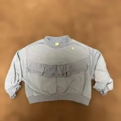 après les cours グレー フリルトレーナー 80