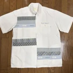 【Karl Helmut】 カールヘルム 半袖パッチワークジップシャツ Ｍ
