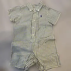 Ralph Lauren ラルフローレン　チェック柄ロンパース　80cm