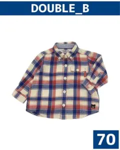 DOUBLE_B/ダブルビー チェックシャツ size70