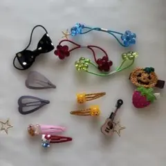 キッズ　ベビー　ヘアアクセサリー　ヘアゴム　ヘアクリップ　13点セット　新品