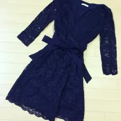 ダイアンフォンファステンバーグ 総レースラップワンピース