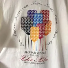 90s アロハフェスティバル tシャツ ヘインズ USA製 オーバーサイズ XL