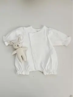 【美品】monbebe 退院着 新生児 セレモニードレス 半袖 ホワイト