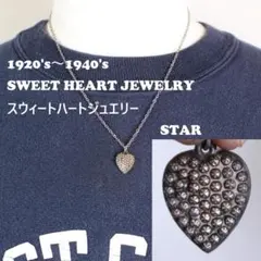 30s　スウィートハートジュエリー　WW2　大戦 チャーム　星　スター　古着