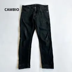 CAMBIO カンビオ　デニムパンツ　ストレッチ　ブラック　メンズ　M