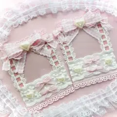 B8 トレカケースデコ　ホイップデコ　硬質ケースデコ　2つセット　ゆめかわリボン