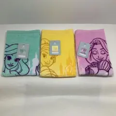 ディズニープリンセス（アリエル、ラプンツェル、ベル）ウォッシュタオルセット