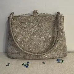 シルバー ビーズ パーティーバッグ