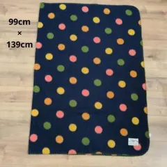 カラフルドット模様フリースブランケット　大判　99cm×139cm