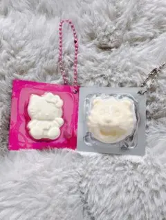 Q・B・B型抜きチーズキーホルダー キティちゃん/トラ (目立つ傷汚れなし)