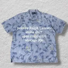 ポロバイラルフローレンアロハシャツ開襟シャツ古着vintageオープンカラー半袖