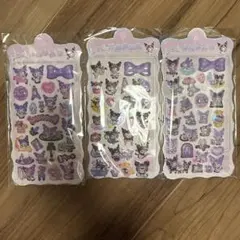 交渉⭕️クロミちゃん ボンボンドロップシール サンリオ 3種類