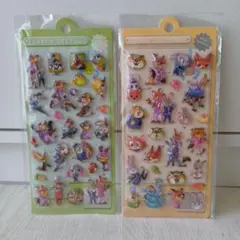 【数量限定】ズートピア　ウォーターシール　立体　水シール　2枚セット