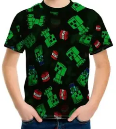 マイクラ クリーパー 半袖Tシャツ ハーフパンツ サイズ130cm