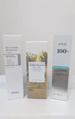 COSRX Booster&SKIN1004 Toner&anua 100+