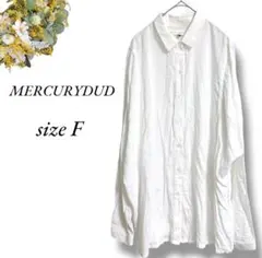 MERCURYDUO長袖シャツ フリー 白 柔らか素材 ゆったり4241のサムネイル