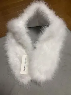 成人式用　羽毛100%ホワイトファーショール