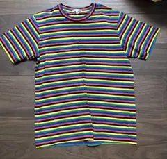 ユニクロ UTシャツカラフルストライプTシャツ Lサイズ