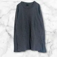 ユニクロ　グレー　長袖 Tシャツ　コットン100% M シンプル　無地