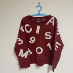 COMME CA ISM 赤 ニットセーター 110A