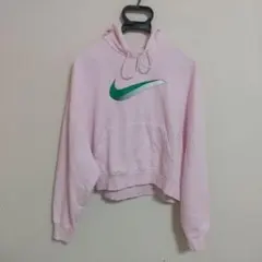 【オシャレ】NIKE ピンク スウェットパーカー L