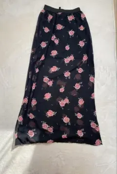 H&M DIVIDED 花柄ロングスカート