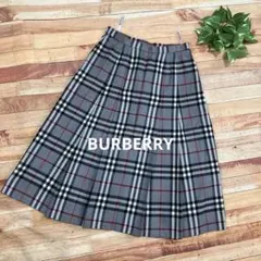 【希少】バーバリーBURBERRYSクラシックチェック プリーツスカート　グレー