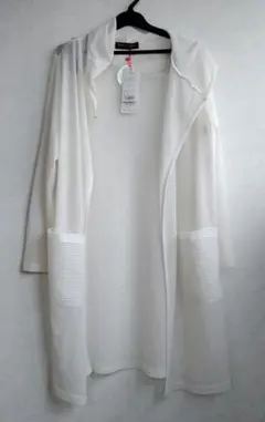 La LaFASHIONMESSAGE フード付カーディガンアイボリー