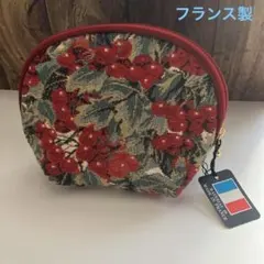 フランス製 ゴブラン織り ポーチ ジャガード織り 未使用タグ付き レトロのサムネイル