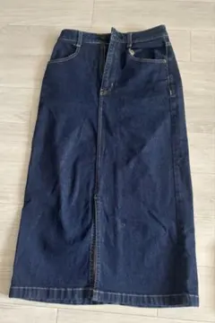 GU デニムロングスカート インディゴ
