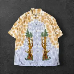 90s DODGEST MAX アロハシャツ ハワイアン 柄シャツ　古着のサムネイル