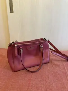 【COACH】2WAYレザーバッグ ピンク