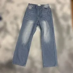 MONO-MART ストレートデニムパンツ ライトブルー Mのサムネイル
