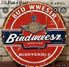 Budweiser ヴィンテージ金属サイン