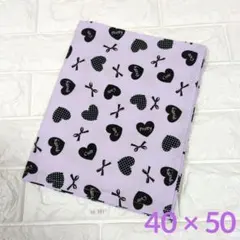 ランチョンマット ハンドメイド 40×50 女の子 リボンハート柄　No.391