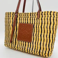 LOEWE エレファント バスケット スモール（ラフィア&カーフ）＆花