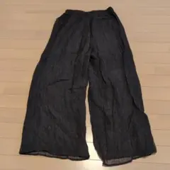 【FURRY】プリーツ ブラック ワイドパンツ